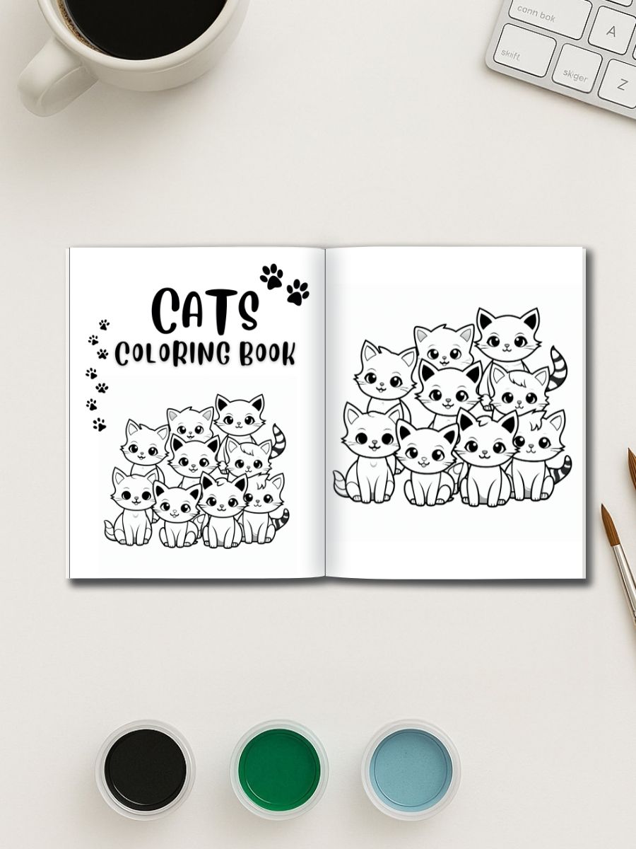 Kitten's Adventures - 21 Cat Coloring Pages - Image 3